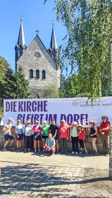 Zwischenstation machte die Pilgergruppe in Aderstedt. | Foto: Thorsten Keßler