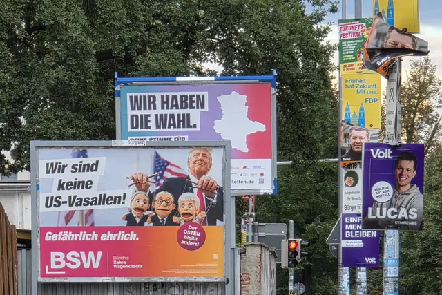 Eine Flut von Plakate, Flyern und Mediuenbeiträgen prasselt auf die Bürger in Sachsen-Anhalt ein. | Foto: Thomas Nawrath