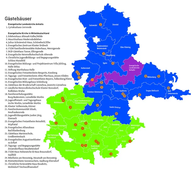 Das Ev. Freizeitheim Reinsfeld (Nr. 23 auf der Karte) feierte sein 20-jähriges Jubiläum. | Foto: Grafik: G+H