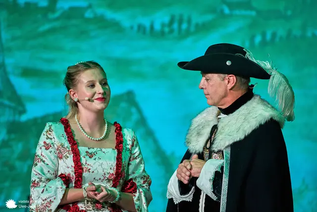 Herzog Johann Casimir von Sachsen und Herzogin Margarethe Elisabeth
(Wolfgang Herz und Lara Baumgarten)
 | Foto: Erika und Jens-Uwe Igel