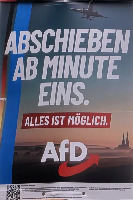 AfD-Wahplakat: Stimmungsmache gegen Migranten  | Foto: Thomas Nawrath