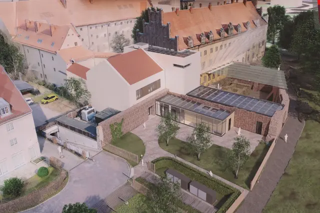 Modellfoto vom Neubau des Eingangsgebäudes am Lutherhaus. | Foto: Thomas Nawrath