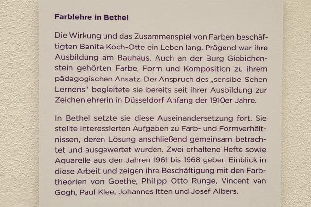 In Bethel lehrte Benita Koch-Otte und entwickelte eine bleibende Farblehre. | Foto: Thomas Nawrath