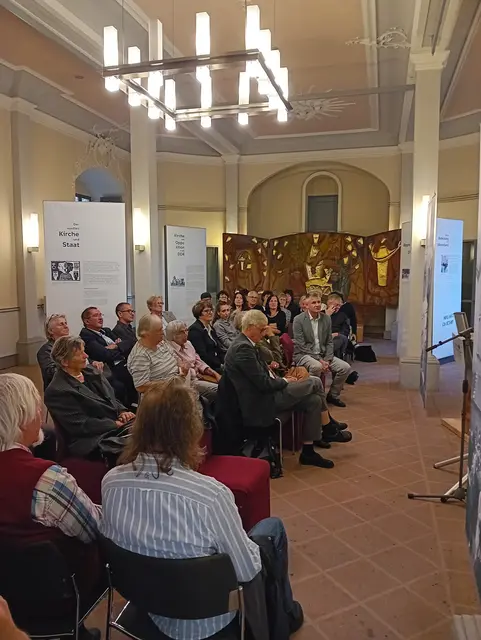 Während des Symposions im Kirchsaal des Greizer Oberen Schlosses | Foto: Foto: Michael Bergmann