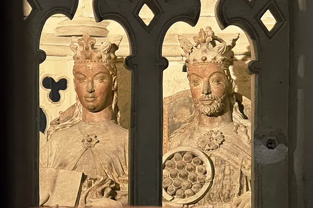 Glanz alter Zeiten im Magdeburger Dom: Das heilige Paar (Ecclesia und Christus) - odeer doch Königin Editha und Otto I.?